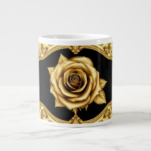 Goldenes künstlerisches Rosendesign mit aufwendige Jumbo-Tasse