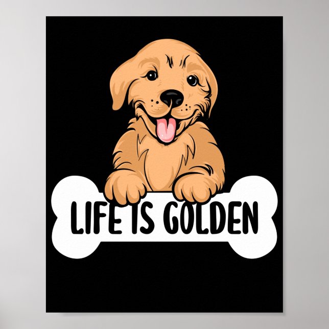 Goldenes Labrador Leben ist Goldene Mama Vater Poster (Vorne)