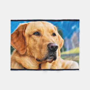 Goldenes Labrador retriever Fleecedecke
