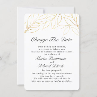 Goldenes Laub Hochzeit Aufschub Änderung Speichern Save The Date