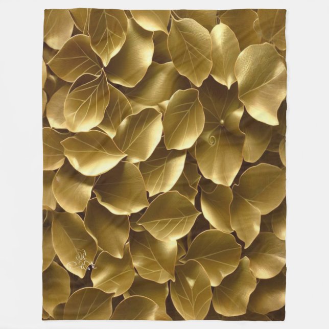 Goldenes Leaf Fleecedecke (Vorderseite)