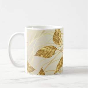 Goldenes Leaf Kaffeetasse