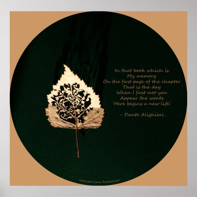 Goldenes Leaf Poster (Vorne)