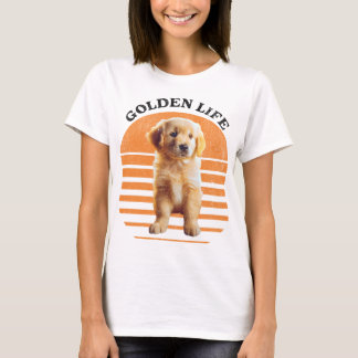 Goldenes Leben: Adorable Golden Puppy T-Shirt