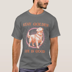 Goldenes Leben ist ein schönes Retriever Retro T-Shirt