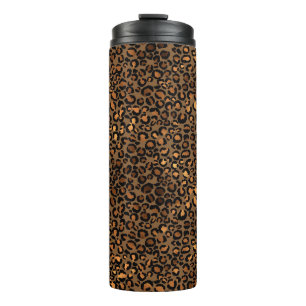 Goldenes Leopardenmuster Thermosbecher