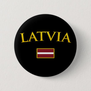 Goldenes Lettland Button