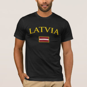 Goldenes Lettland T-Shirt