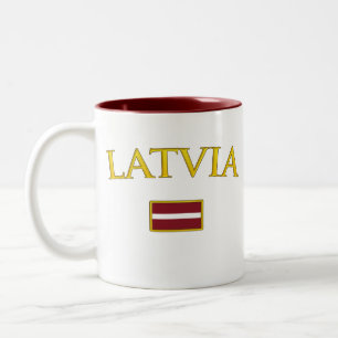 Goldenes Lettland Zweifarbige Tasse