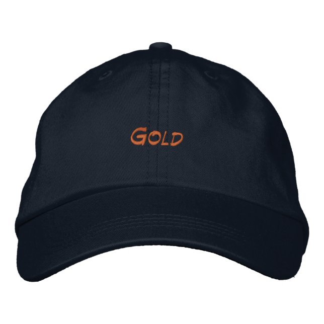 Goldenes Leuchtfeuer von Premium Super Glamour-Hat Bestickte Baseballkappe (Vorderseite)