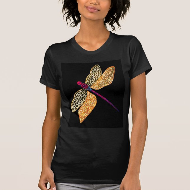Goldenes Libellen-Shirt T-Shirt (Vorderseite)