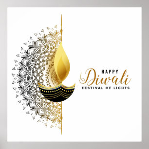Goldenes Licht: Ein Diwali-Segen Poster