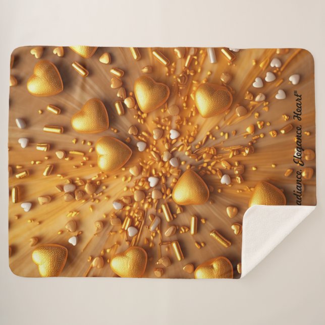 "Goldenes Licht" Sherpadecke (Vorderseite (Horizontal))