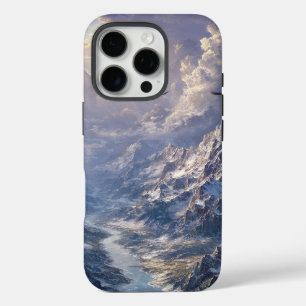 Goldenes Licht über dem alpinen Fluss002 iPhone 16 Pro Hülle