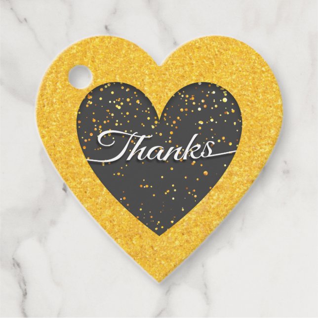 Goldenes Liebe Herz Geschenkanhänger (Vorderseite)