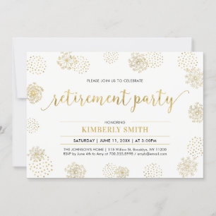 Goldenes Löwenzahn   Stilvolle moderne Ruhestandsf Einladung