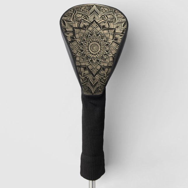 Goldenes Mandala  Golf Headcover (Vorderseite)