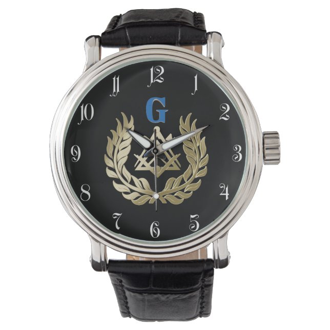 Goldenes Mauerwerk Armbanduhr (Vorderseite)