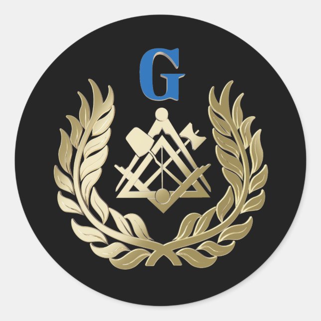 Goldenes Mauerwerk Runder Aufkleber (Vorderseite)
