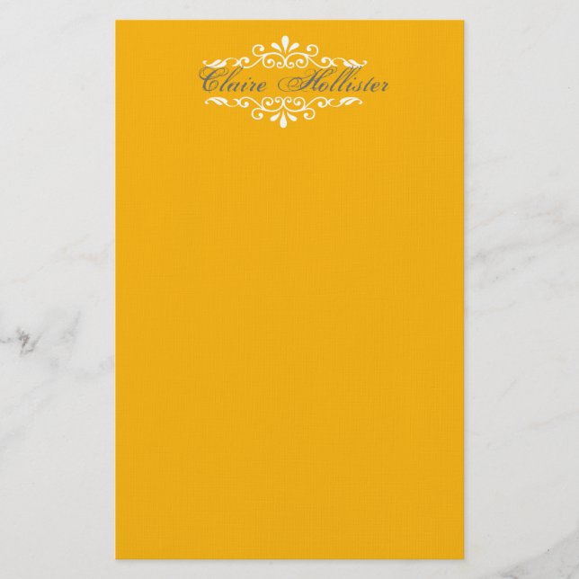 Goldenes Mit Monogramm Briefpapier (Vorderseite)