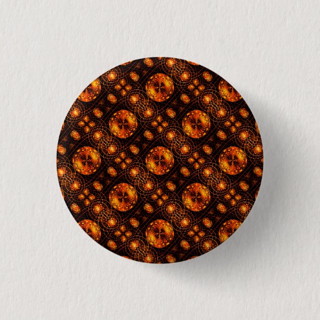 Goldenes modernes Boho-elegantes abstraktes Kunstm Button (Vorderseite)