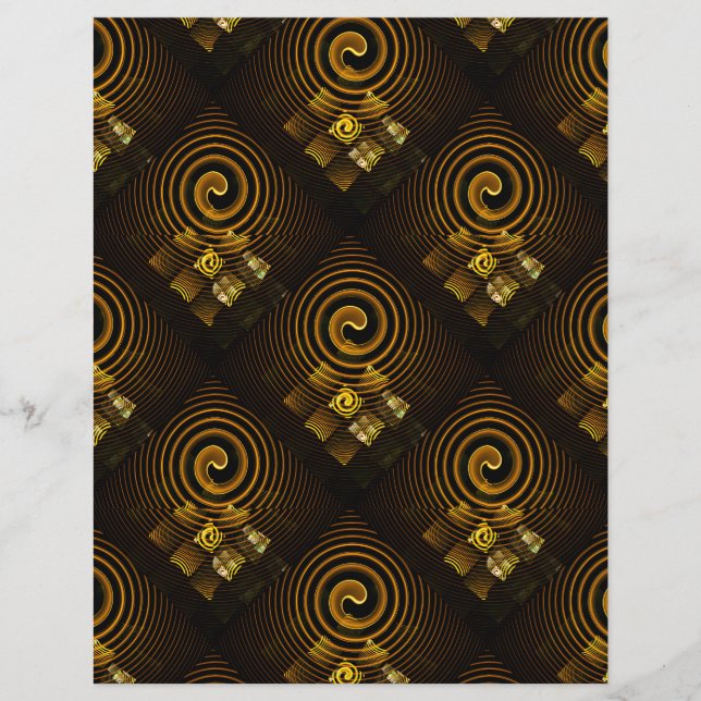 Goldenes modernes Boho-elegantes abstraktes Kunstm Flyer (Vorne)