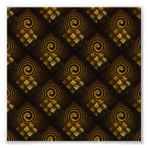 Goldenes modernes Boho-elegantes abstraktes Kunstm Fotodruck
