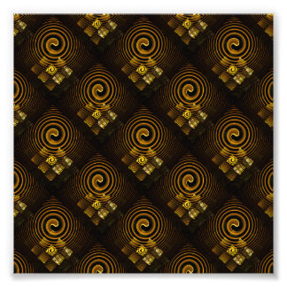 Goldenes modernes Boho-elegantes abstraktes Kunstm Fotodruck