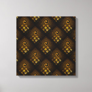 Goldenes modernes Boho-elegantes abstraktes Kunstm Leinwanddruck
