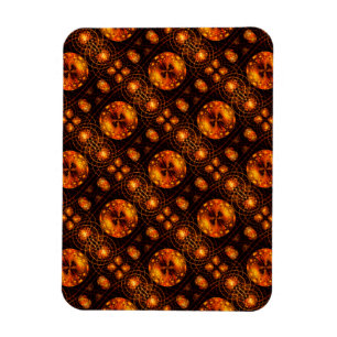 Goldenes modernes Boho-elegantes abstraktes Kunstm Magnet