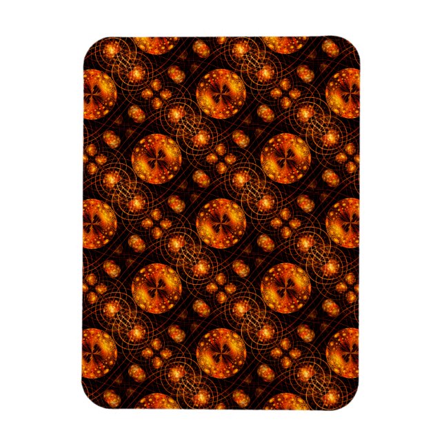 Goldenes modernes Boho-elegantes abstraktes Kunstm Magnet (Vertikal)