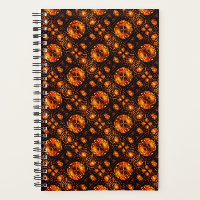 Goldenes modernes Boho-elegantes abstraktes Kunstm Planer (Vorderseite)