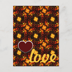 Goldenes modernes Boho-elegantes abstraktes Kunstm Postkarte