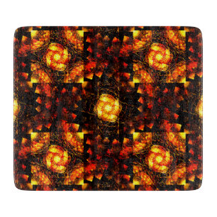 Goldenes modernes Boho-elegantes abstraktes Kunstm Schneidebrett
