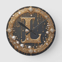 Goldenes Monogramm Anfangsbuchstabe L