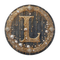 Goldenes Monogramm Anfangsbuchstabe L