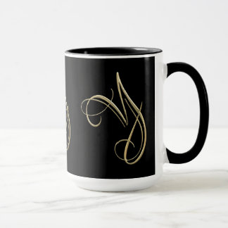 Goldenes Monogramm der Initiale Y Tasse