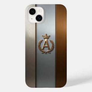 Goldenes Monogramm-Emblem A Case-Mate iPhone 14 Plus Hülle