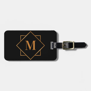 Goldenes Monogramm Gepäckanhänger