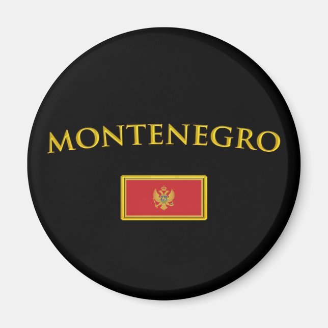 Goldenes Montenegro Magnet (Vorne)