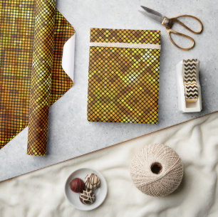Goldenes Mosaik-Muster-Geschenkverpackungspapier Geschenkpapier