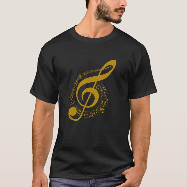 Goldenes Musikinstrument T-Shirt (Vorderseite)