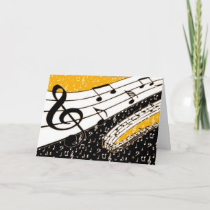 Goldenes Musikthema Karte
