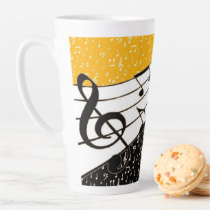 Goldenes Musikthema Milchtasse