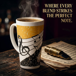 Goldenes Musikthema Milchtasse