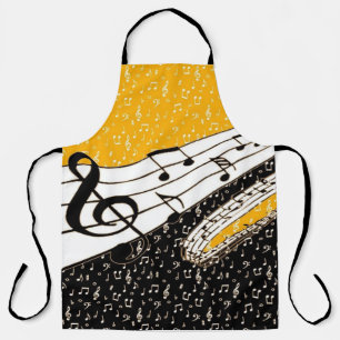 Goldenes Musikthema Schürze