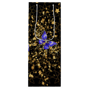 Goldenes Muster 14.bw Black BG Geschenktüte Für Weinflaschen