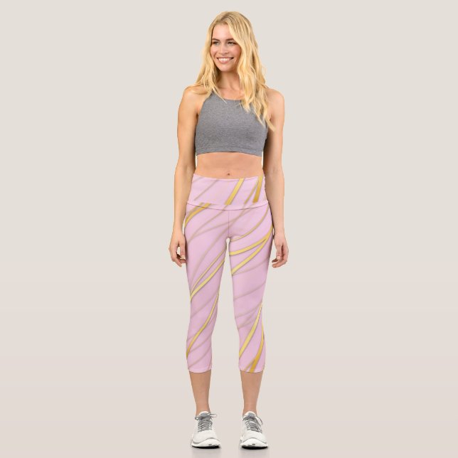 Goldenes Muster 2 Capri Leggings (Vorderseite)