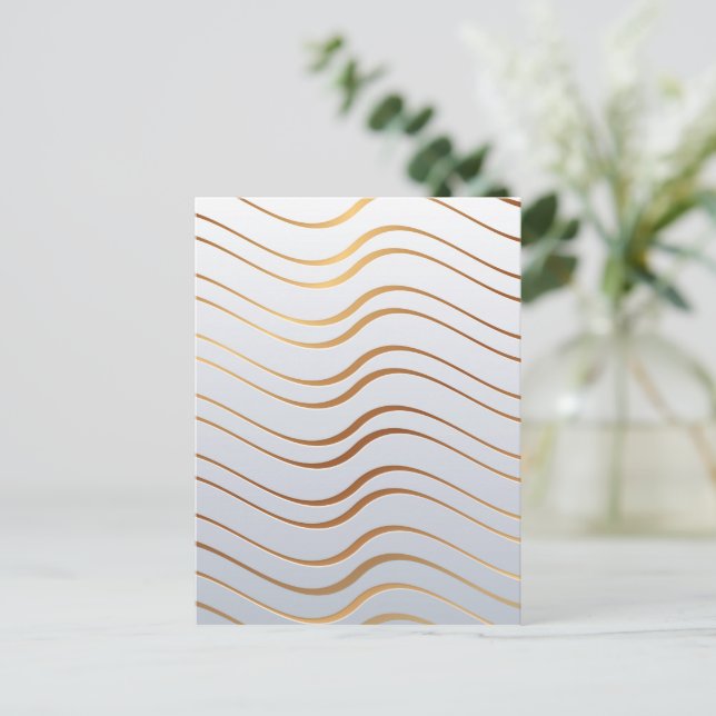 Goldenes Muster 3 Postkarte (Stehend Vorderseite)