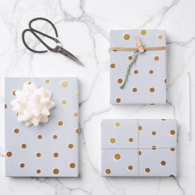 Goldenes Muster 5 Geschenkpapier Set (Vorderseite)
